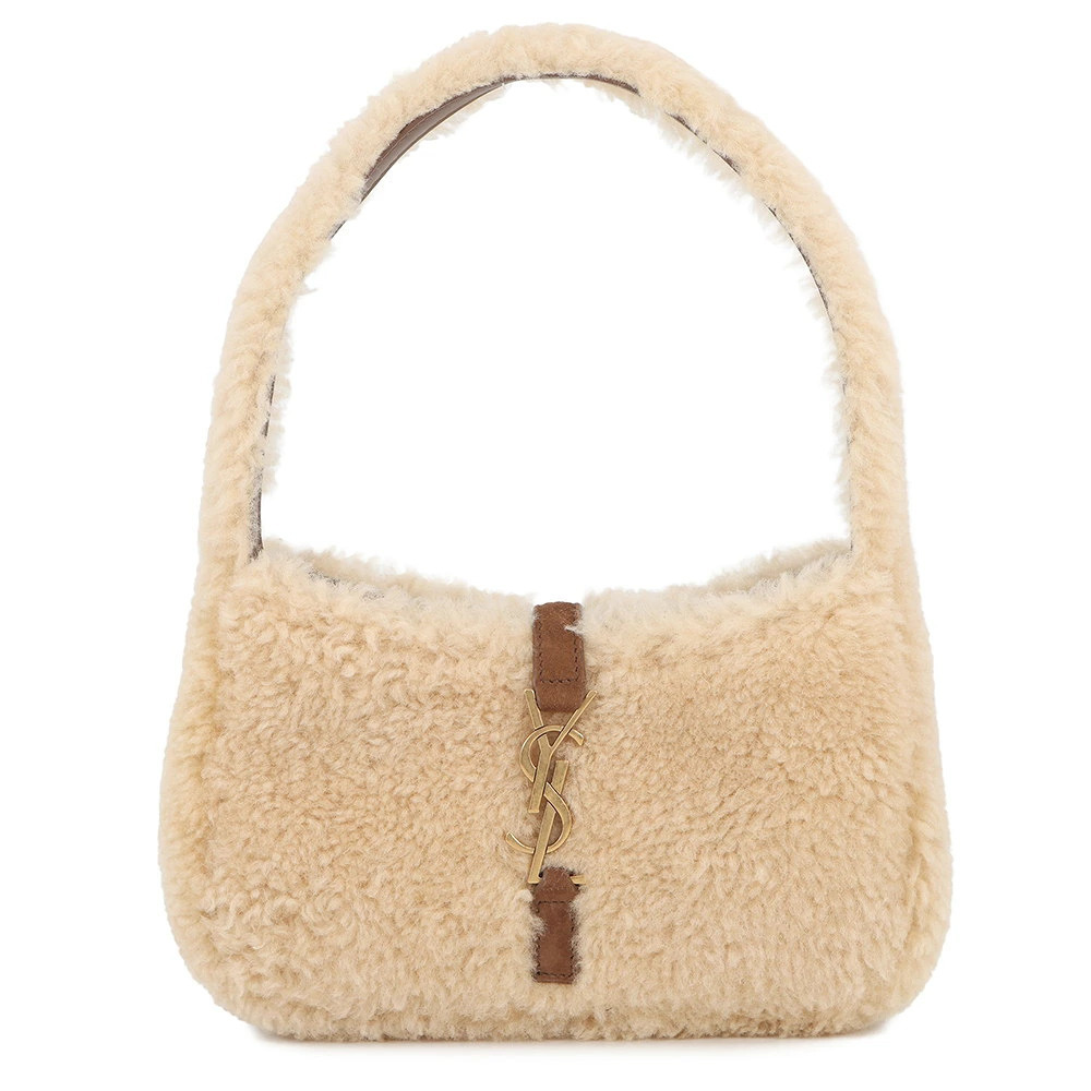Saint Laurent Paris handbag LE Hobo Shearling Leather bag